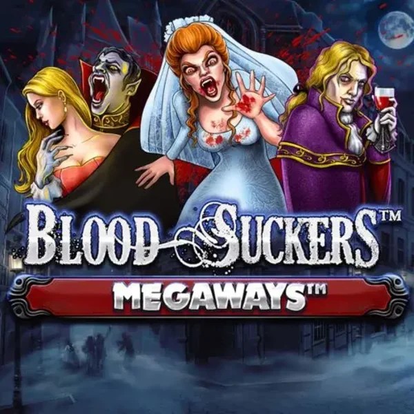 Official Slots logo: Blood Suckers Megaways by Red Tiger Gaming at Lolospin Casino
