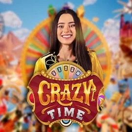 Official Live Casino logo: Crazy Time by Evolution at Lolospin Casino