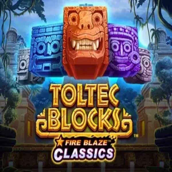 Fire Blaze: Toltec Blocks online game logo by Rarestone Gaming on lolospins.eu